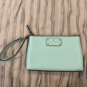 Kate Spade robins egg blue wristlet